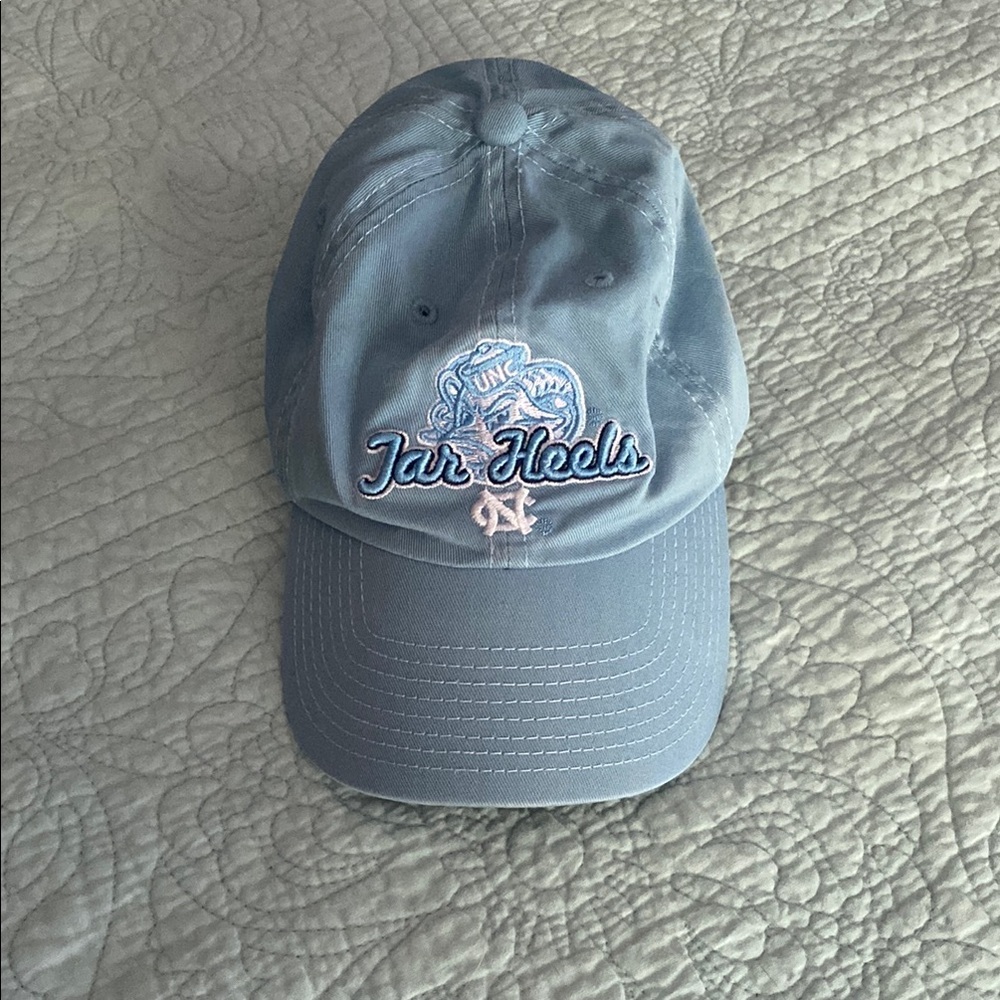 Light Blue Embroidered Cotton Hat